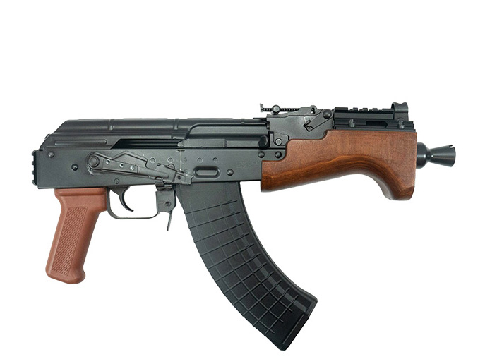Pioneer Arms Micro Hellpup Classic PRO Wood 7.62x39 AK Pistol- With Brace Ready Picatinny Rear Trunnion