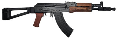 Pioneer Arms Wood Hellpup 7.62x39 AK Pistol- With SB Tactical AKTF Side Folding Pistol Brace
