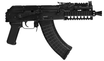 Pioneer Arms Quad-Rail Micro Hellpup PRO 7.62x39 AK Pistol- With Picatinny Rear Trunnion