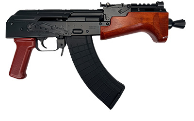 Pioneer Arms POLISH RED Micro Hellpup Classic Wood 7.62x39 AK Pistol