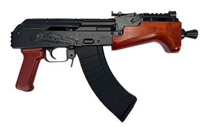 Pioneer Arms POLISH RED Micro Hellpup Classic PRO Wood 7.62x39 AK Pistol- With Brace Ready Picatinny Rear Trunnion